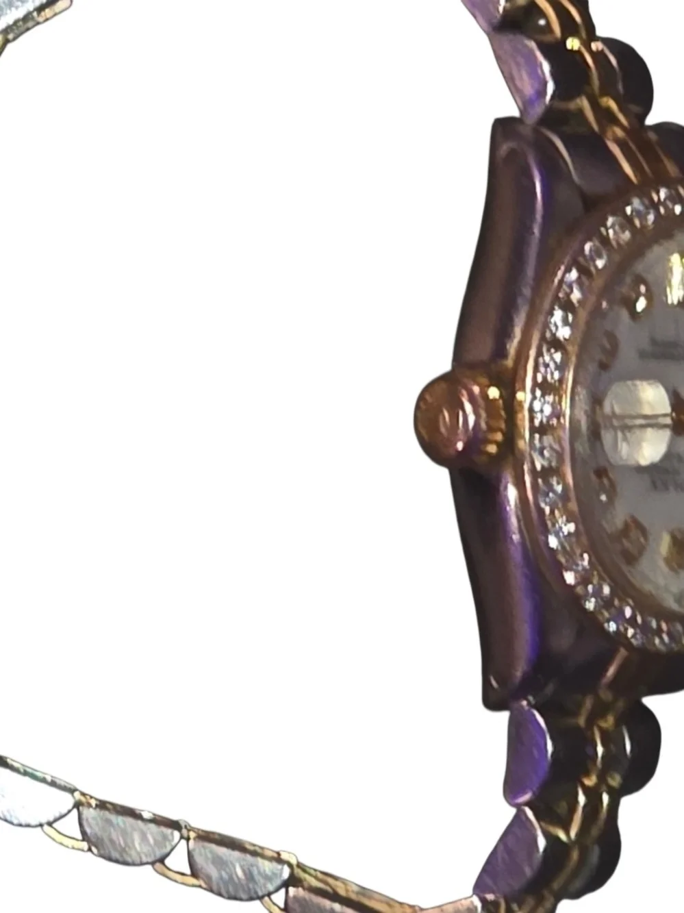 Rolex Two-Tone Gold and Silver Diamond Datejust with White Mother-of-Pearl Dial
